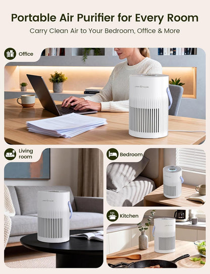 air purifiers for bedroom with 20db ultra-quiet sleep, front angle view