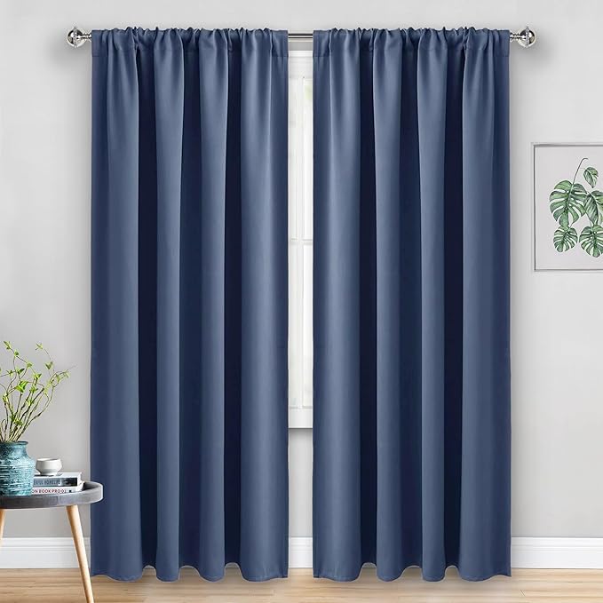 JIUZHEN Dusty Blue Blackout Curtains - Image 7