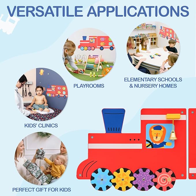 Monläurd® Wooden Train Activity Wall Panel - Image 3