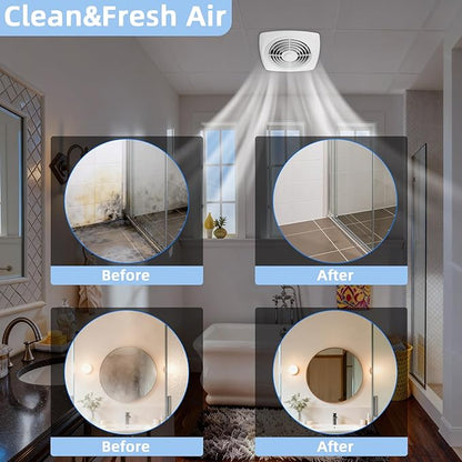 8 Inch Bathroom Exhaust Fan Ceiling Mount 200 CFM 8.5 Sones Kitchen Exhausts - Image 6