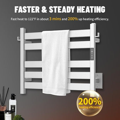 K&KALONZO Towel Warmer for Bathroom, Wall-Mounted 5-Bar Heated Towel Rack - Image 2