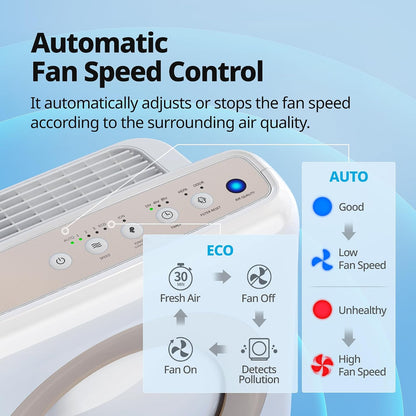 coway air purifier for home up to 1,748ft² on a desk or shelf