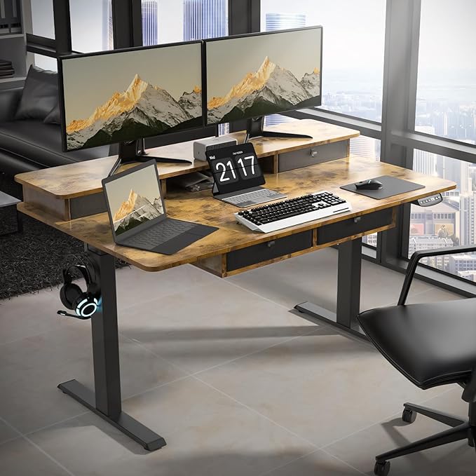 55 * 30 Inches Electric Standing Widened Desk Adjustable Height - Image 8