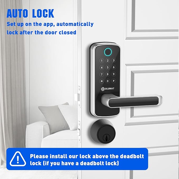 Smart Lock with WiFi Gateway, Keyless Entry Lock with Handle - Image 5