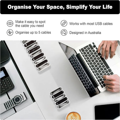 Cable Management Organizer Cord Management, Durable Plastic Connectable Cable - Image 3