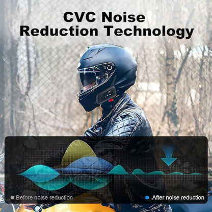 EJEAS V6 Pro Motorcycle Bluetooth Headset, Upgraded 2 Riders Intercom Helmet - Image 3