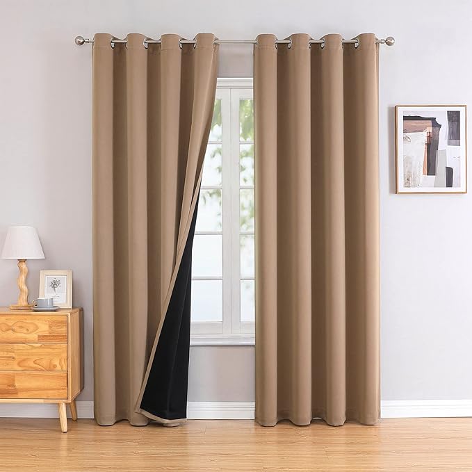 ChrisDowa 100% Blackout Curtains 108 inch Long by ChrisDowa