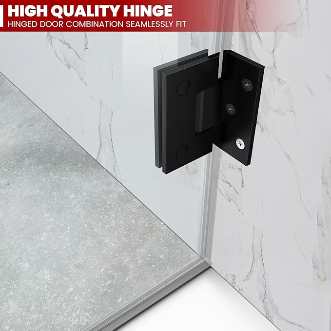 Bathroom Frameless Shower Door 30" W*72" H, 5/16" Clear Tempered Glass Hinged - Image 8