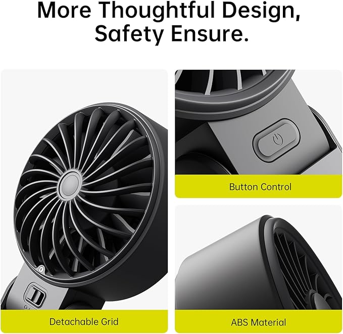 JISULIFE Handheld Fan Life7 – Ultimate Flexibility: High-Power Motor, LED - Image 9