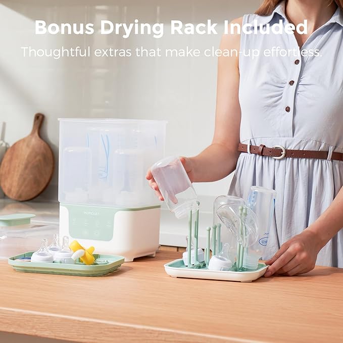 Momcozy Bottle Sterilizer and Dryer, Modular Nesting Space Saving Design - Image 8