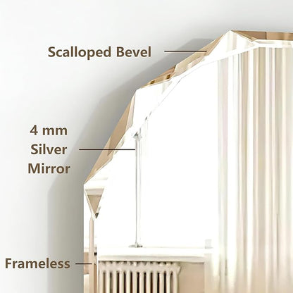 Bathroom Mirrors for Over Sink, Round Frameless Mirrors for Wall, 20x28 Inch - Image 3