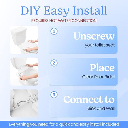 CLEAR REAR Bidet Attachment for Toilet Seat - Image 2