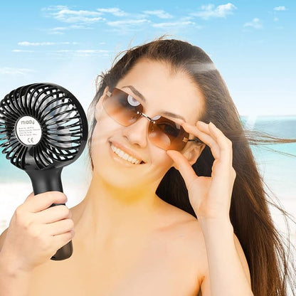 Miady 2-Pack Upgraded 5000mAh Portable Handheld Fan 3 Speed Mini USB Strong - Image 7