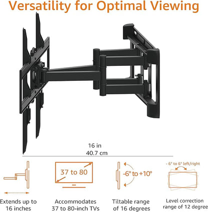 Amazon Basics Heavy Duty Dual Arm, Full Motion Articulating TV Mount - Image 6