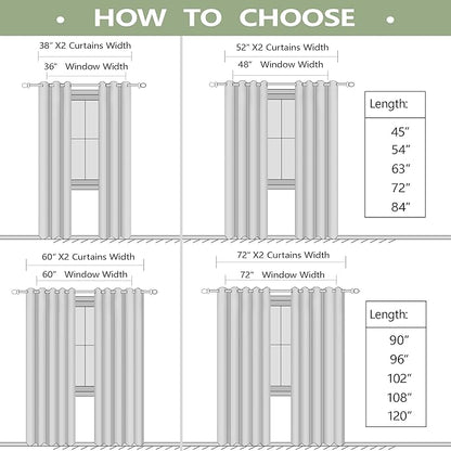 KOUFALL Sliding Door Curtains for Patio, Total Extra Width 120 x 84 Inches Long - Image 2