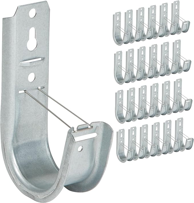 ICC 2-Inch Wall Mount J-Hook – 25-Pack, Cable Support Hooks by ICC