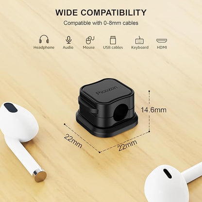 48 Pack Magnetic Cable Clip Organizer Cord Holder, Picozon Adhesive Cable - Image 7