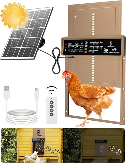 Asfrost Automatic Chicken Coop Door Solar Powered Automatic Chicken Door by AsFrost