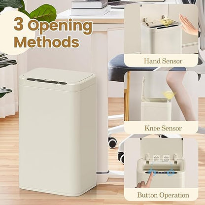 ELPHECO Stainless Steel Office Trash Can Motion Sensor Garbage Can Touchless - Image 4