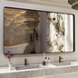 ISKM Large Black Framed Mirror for Bathroom 72" x 36" Wall Mounted Mirror Black by ISKM-IStillKeepMovin