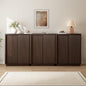 Fluted Shoe Cabinet with Sliding Door Set of 3, 6-Tier Large Hidden Storage by WINWY