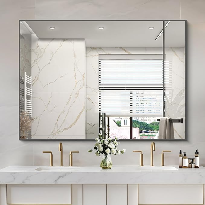 36x50inch Bathroom Mirror, Large Rectangular Wall Mirror - Image 7