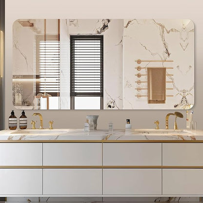 Mirrorons 72 x 36 Frameless Bathroom Mirror, Rounded Corner Bathroom Vanity - Image 4