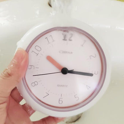 OSTAR Waterproof Bathroom Shower Clock, Analog Quartz Clock Hanging Stand Dual - Image 4