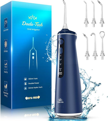 Water Flosser for Teeth, Cordless Oral Irrigator Portable Dental Cleaner Picks by Dada-Tech