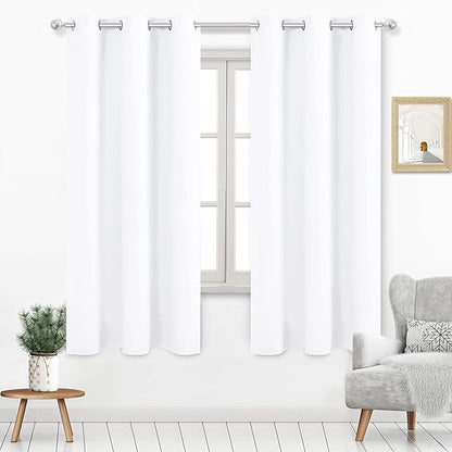 DWCN Pure White Blackout Curtains by DWCN