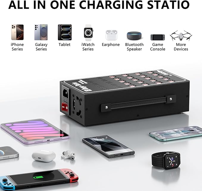 300W USB Charging Station, 60 Port USB C Charger Block, USB Charger hub - Image 2