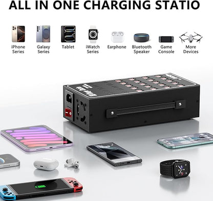 300W USB Charging Station, 60 Port USB C Charger Block, USB Charger hub - Image 2