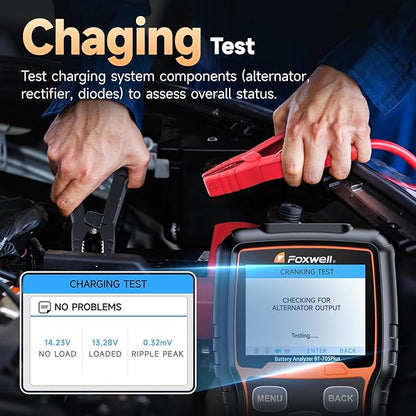 Car Battery Tester 24V 12V Load Tester, FOXWELL BT705 Plus 100-2000CCA - Image 4