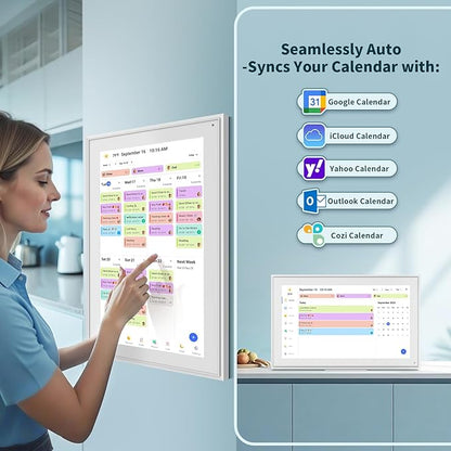Canupdog Digital Calendar, 21.5 Inch Electronic Calendar Chore Chart & Wall - Image 5