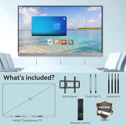 HKMLC Smart Board Elite Dual 75 Inch, Interactive Whiteboard 4K UHD Built-in - Image 4