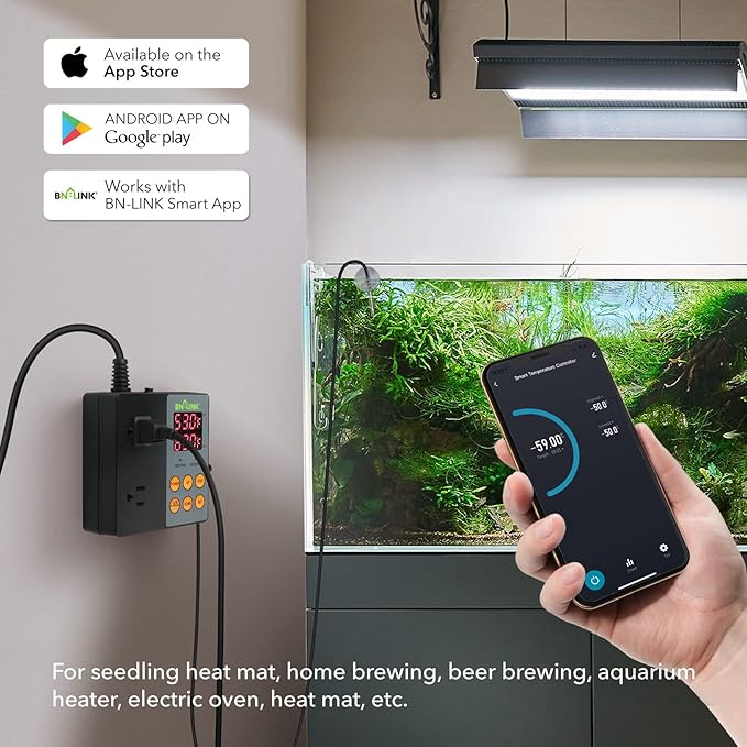 BN-LINK Smart WiFi Digital Temperature Controller Heating Cooling, Works - Image 5