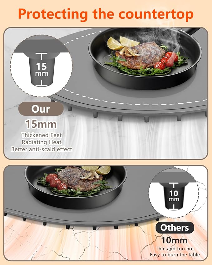 Warming Mat for Food with Adjustable Temperature Timer, 10S Fast Heating - Image 3