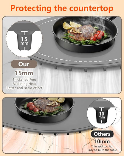 Warming Mat for Food with Adjustable Temperature Timer, 10S Fast Heating - Image 3