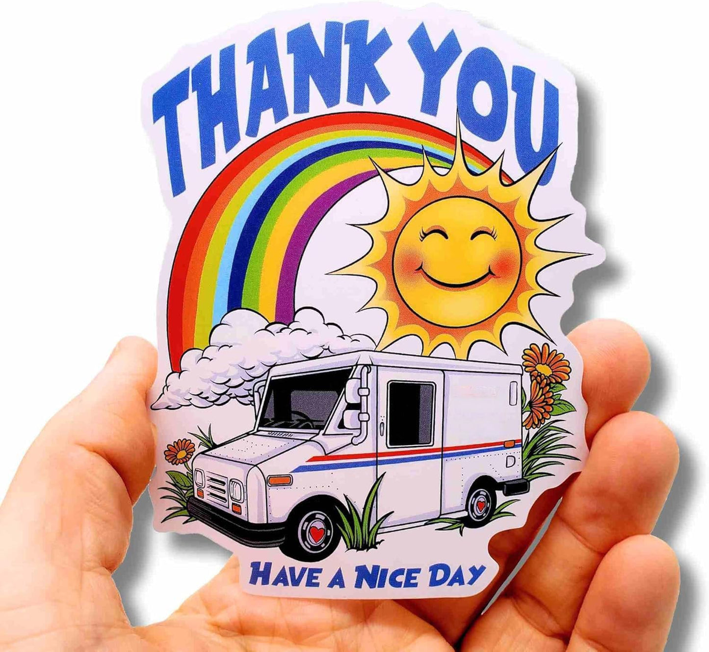 Mailbox Thank You Sticker Decal for Mail Carrier, Waterproof & Removable Mailbox Decal, Mailman Appreciation Sticker, Postal Worker Thank You, Outdoor Mailbox Decor