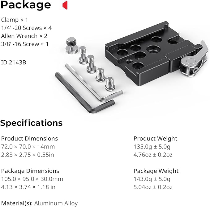 SmallRig Quick Release Mount Plate - Image 7