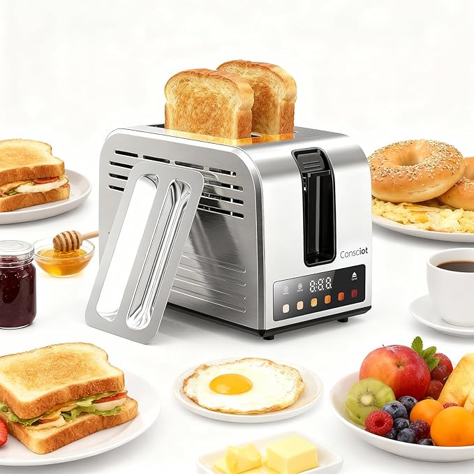 Toaster 2 Slice, Consciot Smart Touch Screen Toasters by Consciot