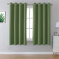 DUALIFE Sage Green Solid Curtains by DUALIFE