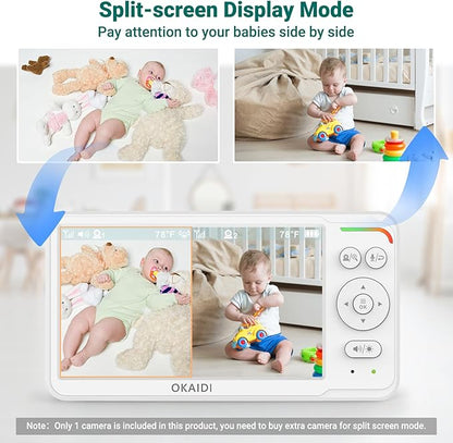 OKAIDI Baby Monitor with Camera and Audio, 1000ft Range, Night Vision, Baby - Image 6