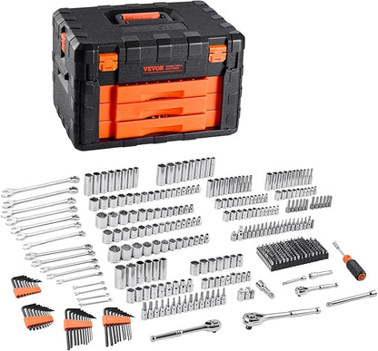 VEVOR Mechanics Tool Set and Socket Set, 3/8 and 1/2 inch Drive Deep and - Image 7