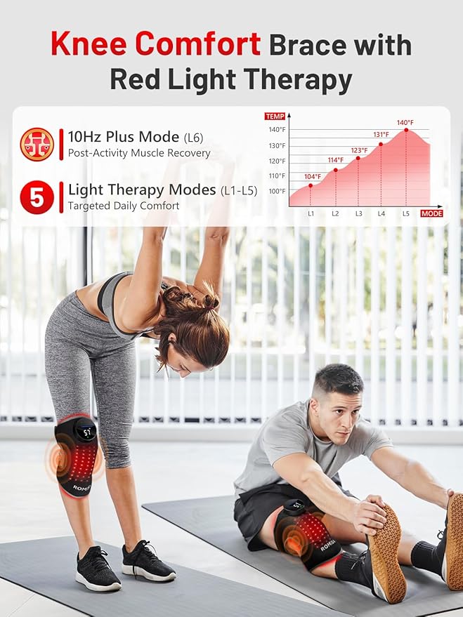 ROMISA Red Light Therapy Knee Brace - Image 4