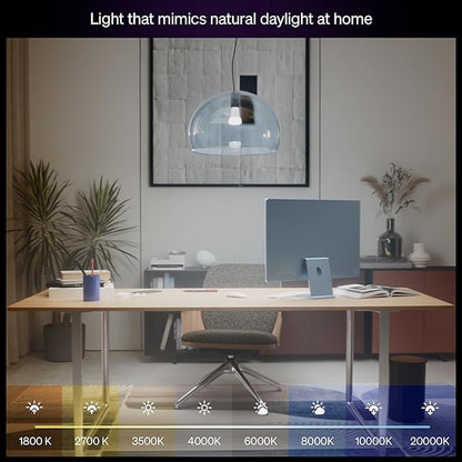 Philips Hue Smart LED A19 Bulb, E26 Base, Full Spectrum Light 1000K-20000K - Image 4