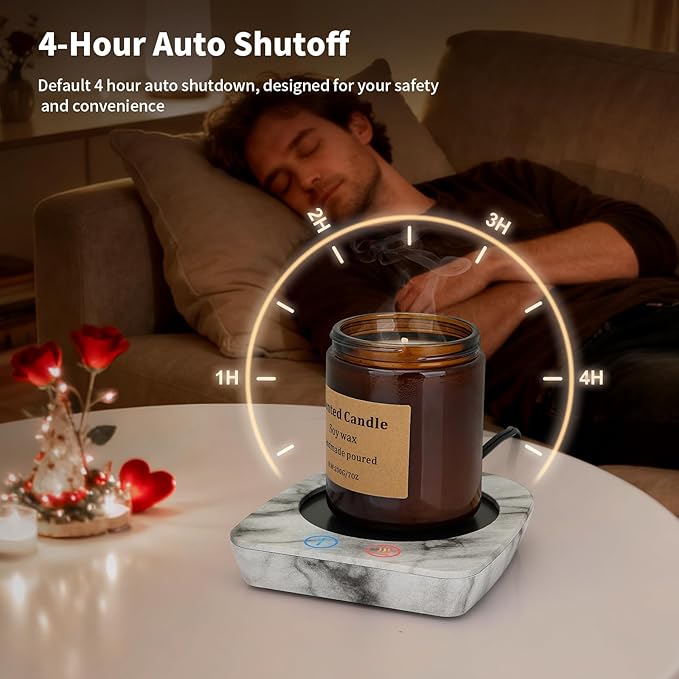 VOBAGA Coffee Mug Warmer with 3-Temp Settings, Coffee Cup Warmer with Auto Shut - Image 4