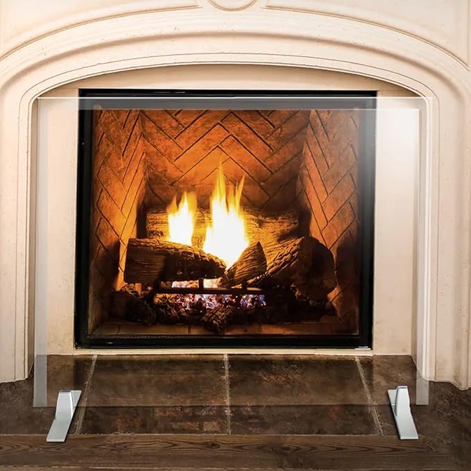 Premium Tempered Glass Fireplace Screen by ClearlyInnovative