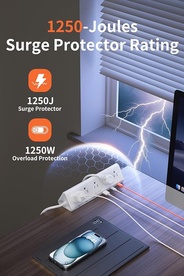 10 FT Desk Clamp Power Strip - Image 5