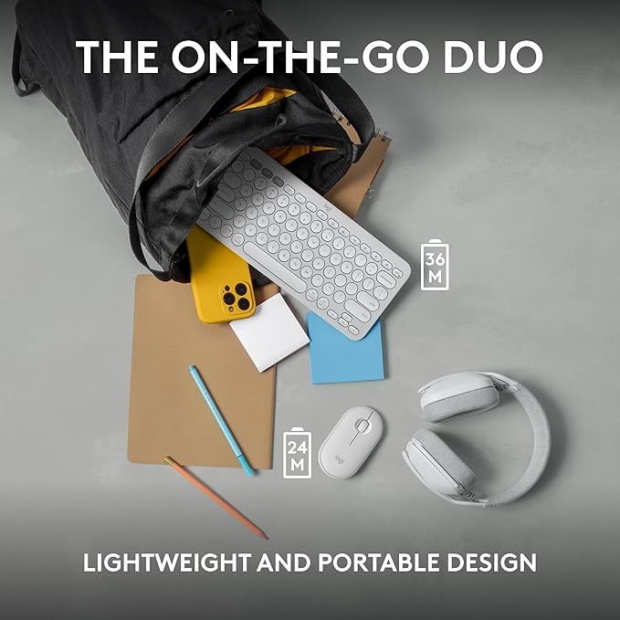 Logitech Pebble 2 Combo, Wireless Keyboard and Mouse, Quiet and Portable - Image 9